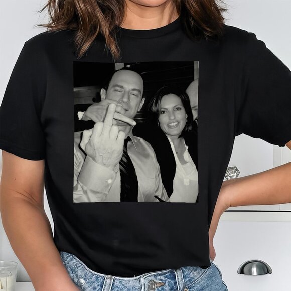 Retro Crime Duo Tee – Vintage TV Partner Vibes - Picture 1 of 6